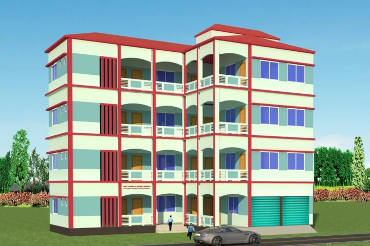 Architectural rendering of the four-storey Abul Khair Academic Building