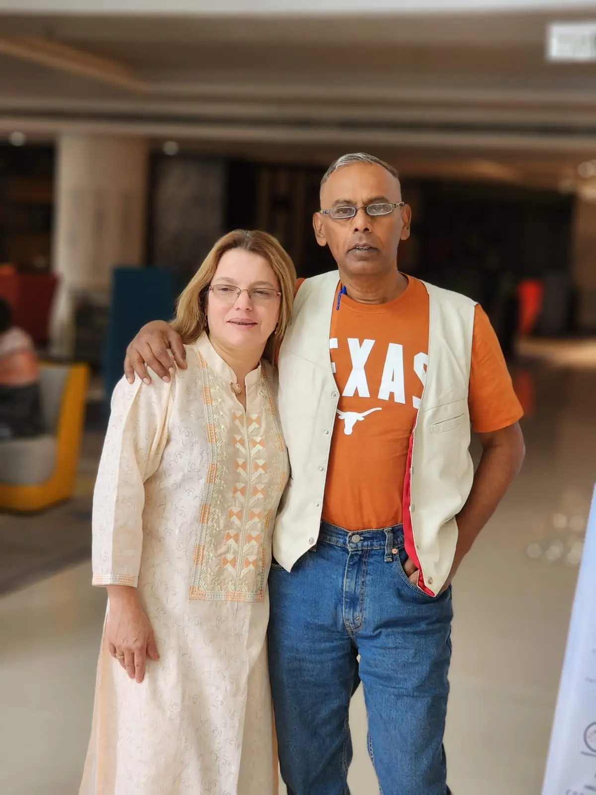 Marshall M. Hussain with his wife